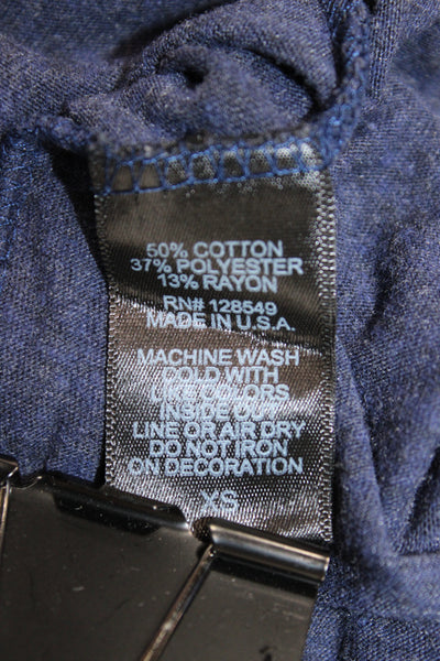 Aviator Nation Women Cropped Rainbow Blue Tee Size XS