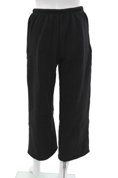 Aritzia Womens Black Fleece Sweatpants Drawstring Athleisure Size 2XS