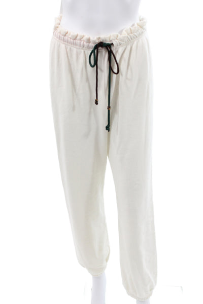 Donni Womens Ivory Drawstring Sweatpants Size XS