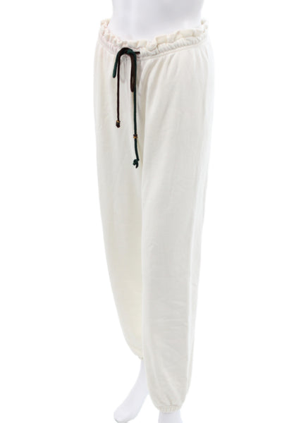 Donni Womens Ivory Drawstring Sweatpants Size XS