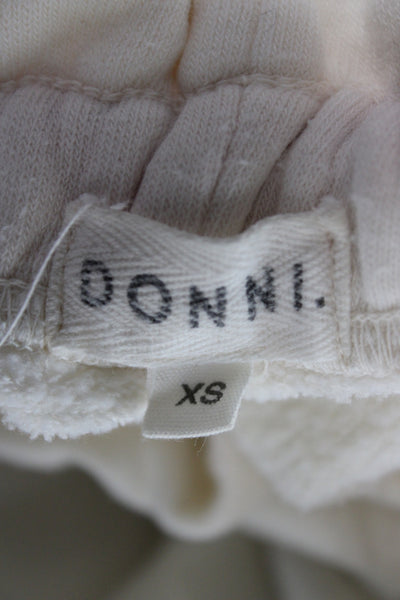 Donni Womens Ivory Drawstring Sweatpants Size XS