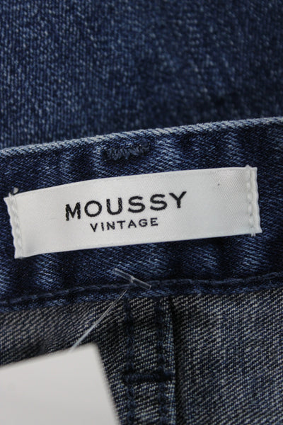 Moussy Womens Jeans Blue Mid Rise Cotton Size 25