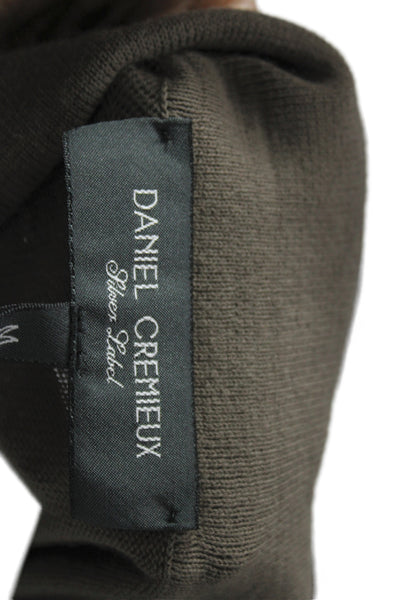 Daniel Cremieux Mens Short Sleeve Collared Knit Polo Shirt Brown Cotton Medium