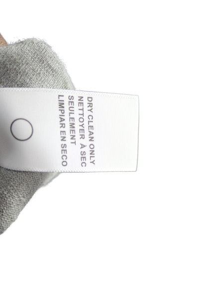James Perse Mens Collared Linen Blend Short Sleeve Gray Polo Size 3