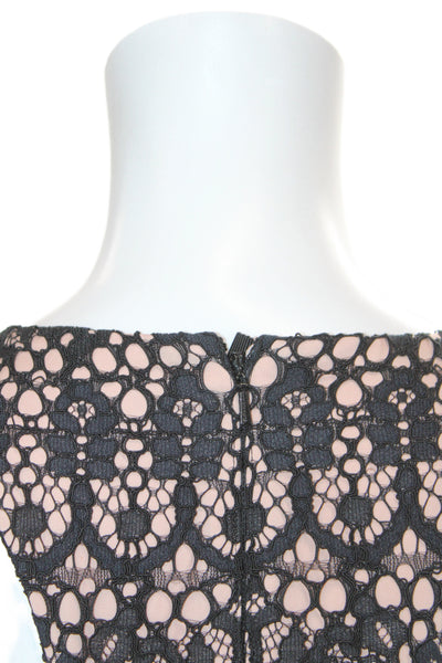 Alexis Womens Jumpsuit Black Floral Sleeveless Round Neck Zip Size S