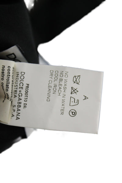 Dolce & Gabbana Women Black Virgin Wool Blend Dress Pants Size 40