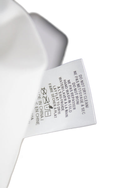 Alice + Olivia Womens Tunic Button Up Collared Cotton 3/4 Sleeve White Size XS