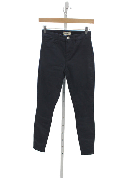 L'Agence Womens Skinny High Rise Blue Cotton Blend Jeans Size 25