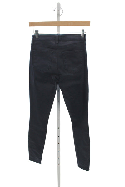 L'Agence Womens Skinny High Rise Blue Cotton Blend Jeans Size 25