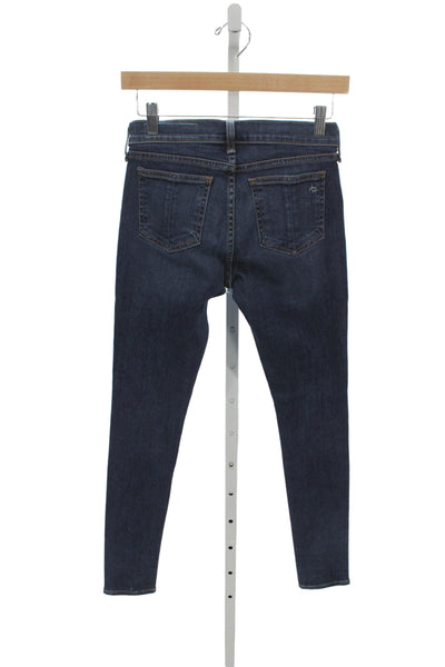 Rag & Bone Women Skinny Jeans Blue Cotton High Rise 26 Inseam Size 24