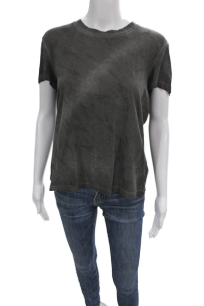 Standard James Perse Womens Basic T-Shirt Gray Cotton Crew Short Sleeve Size 2