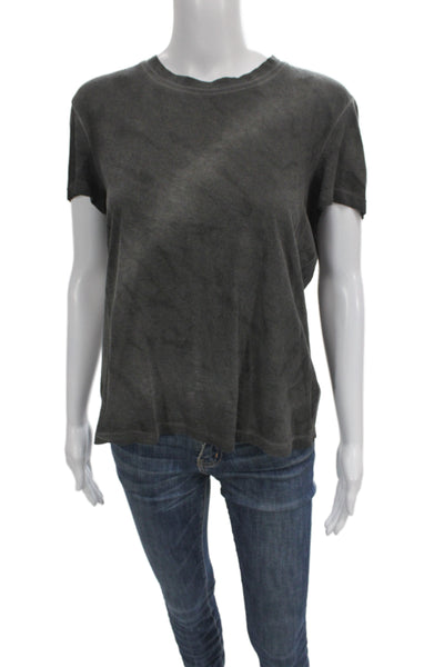 Standard James Perse Womens Basic T-Shirt Gray Cotton Crew Short Sleeve Size 2