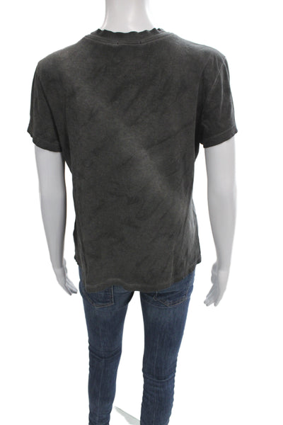 Standard James Perse Womens Basic T-Shirt Gray Cotton Crew Short Sleeve Size 2