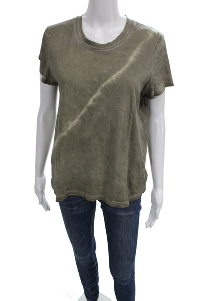 Standard James Perse Womens Basic T-Shirt Green Crew Neck Short Sleeve Size 2