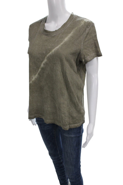 Standard James Perse Womens Basic T-Shirt Green Crew Neck Short Sleeve Size 2