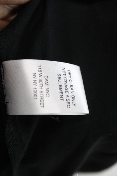 Cami NYC Women Black Silk Blend Cargo Pants Drawstring Athleisure Size M