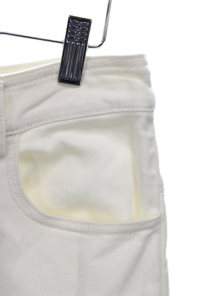 The Frankie Shop Womens Cargo Pants White Cotton High Rise Size S