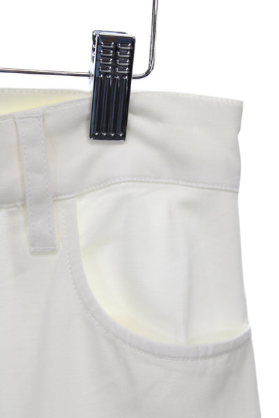 The Frankie Shop Womens Cargo Pants White Cotton High Rise Size S