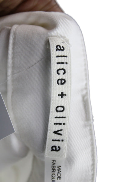The Frankie Shop Womens Cargo Pants White Cotton High Rise Size S