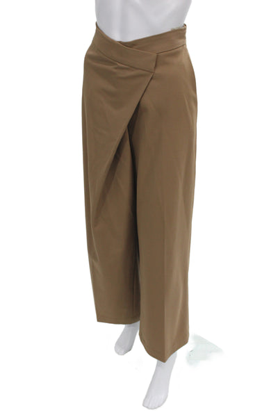 Babaton Womens Dress Pants Brown Wool Blend Zip Closure Size 6