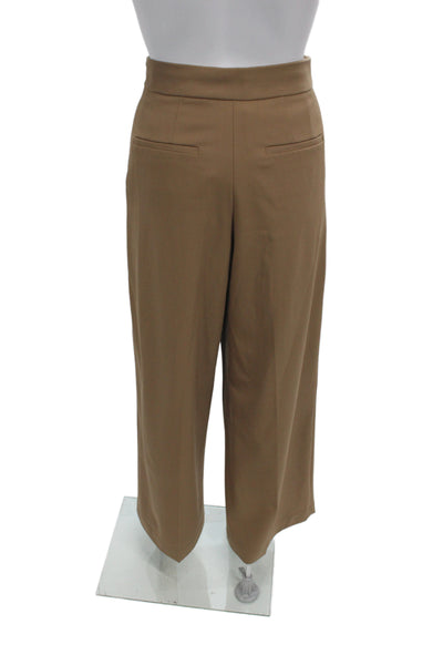 Babaton Womens Dress Pants Brown Wool Blend Zip Closure Size 6