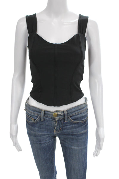Wilfred Women Corset Top Black Polyester Blend Sleeveless Party Size S