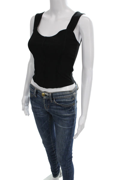 Wilfred Women Corset Top Black Polyester Blend Sleeveless Party Size S