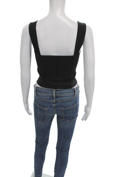 Wilfred Women Corset Top Black Polyester Blend Sleeveless Party Size S
