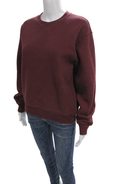 Aritzia Womens Pullover Sweatshirt Red Crew Neck Long Sleeve Size XS