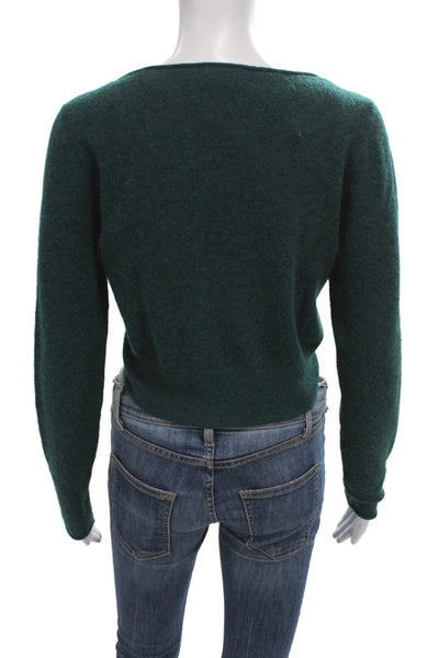 Wilfred Womens Cardigan V-Neck Wool Long Sleeve Green Size M
