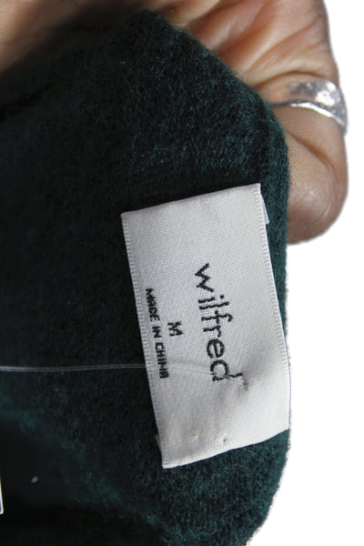 Wilfred Womens Cardigan V-Neck Wool Long Sleeve Green Size M