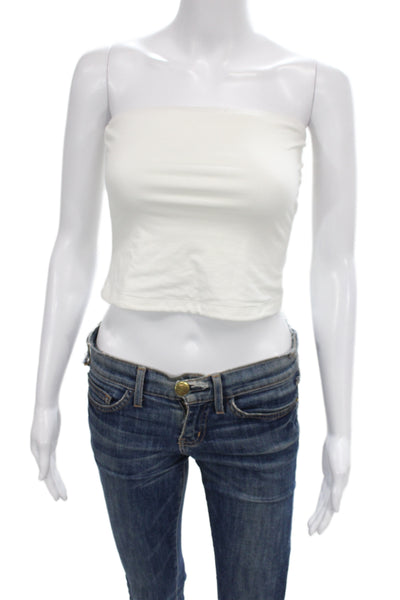 House of Harlow 1960 Womens Basic White Off the Shoulder Tank Size S