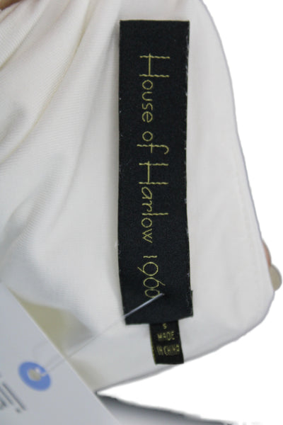 House of Harlow 1960 Womens Basic White Off the Shoulder Tank Size S
