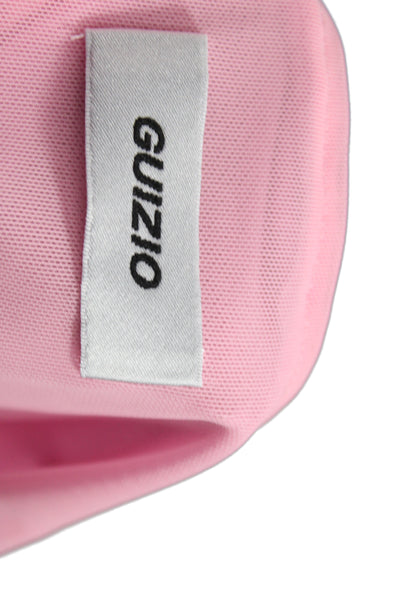 Guizio Women Pink Polyester Blend Sleeveless Tank Size L