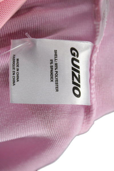 Guizio Women Pink Polyester Blend Sleeveless Tank Size L
