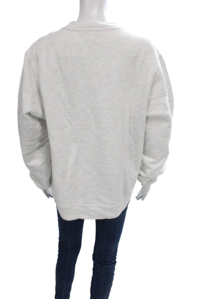 Madhappy Unisex Adults Gray Pullover Sweatshirt Crew Neck Cotton Blend Size M