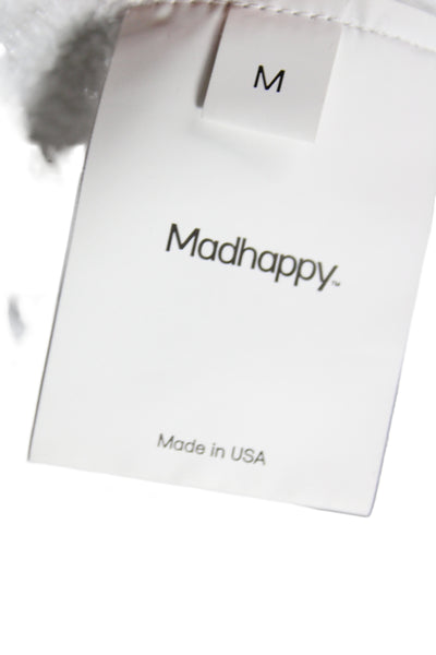 Madhappy Unisex Adults Gray Pullover Sweatshirt Crew Neck Cotton Blend Size M