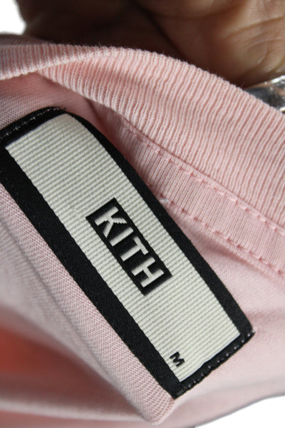 Kith Mens Pink Cotton Short Sleeve Floral Graphic T-Shirt Size M