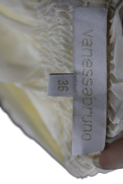 Vanessa Bruno Womens Silk Sleeveless Tank Yellow Solid Size 36