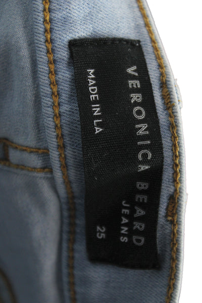 Veronica Beard Womens Ankle Jeans High Rise Blue Cotton Inseam 26 Size 25