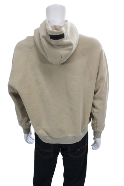 Fear Of God Unisex Adults Pullover Hoodie Beige Crew Neck Long Sleeve Size S
