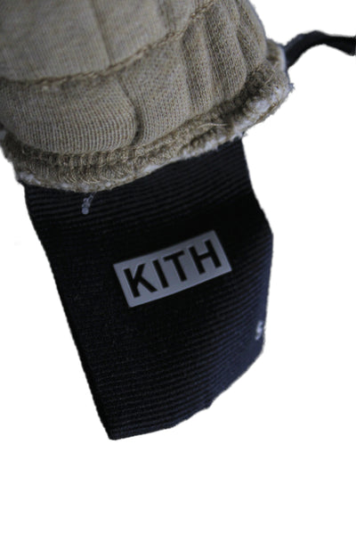 Kith Mens Beige Cotton Jogger Pants Drawstring Casual Fall Size S