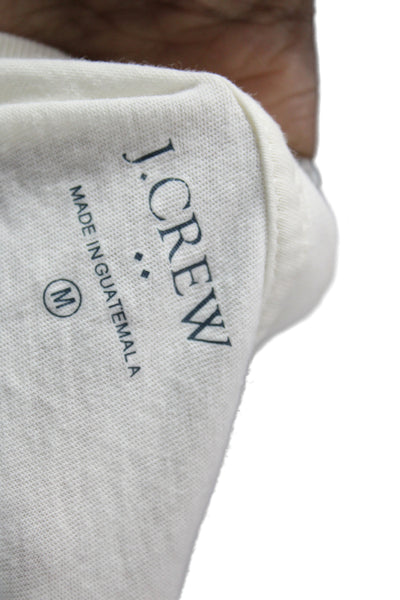 J Crew Mens Basic Mountain Graphic White Cotton T-Shirt Size M