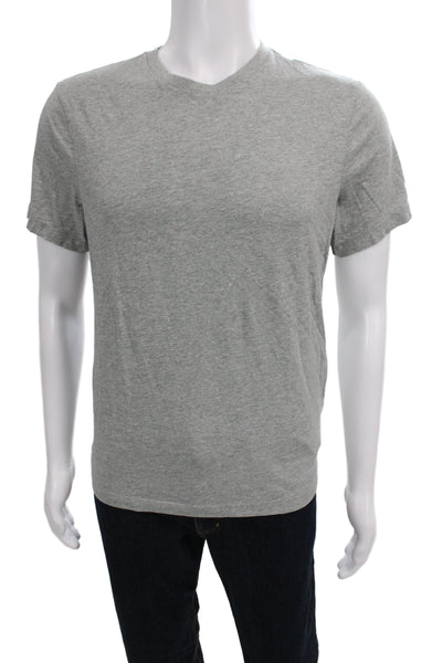J Crew Mens Basic Gray V-Neck Cotton Short Sleeve T-Shirt Size S