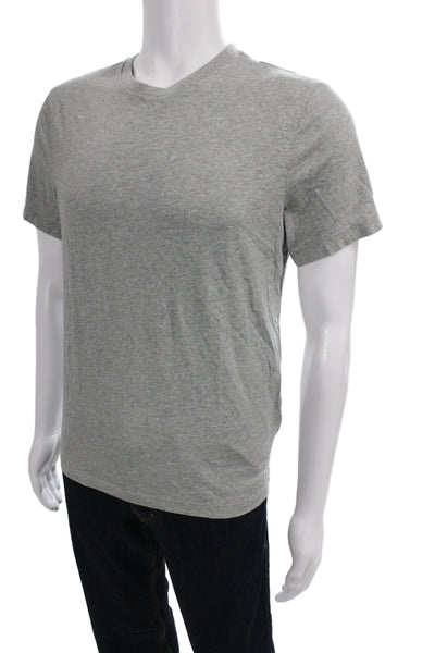 J Crew Mens Basic Gray V-Neck Cotton Short Sleeve T-Shirt Size S