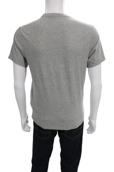 J Crew Mens Basic Gray V-Neck Cotton Short Sleeve T-Shirt Size S