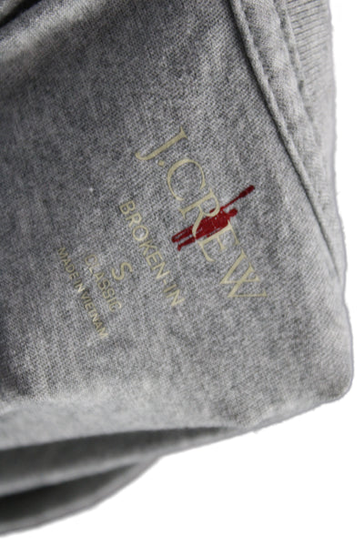J Crew Mens Basic Gray V-Neck Cotton Short Sleeve T-Shirt Size S