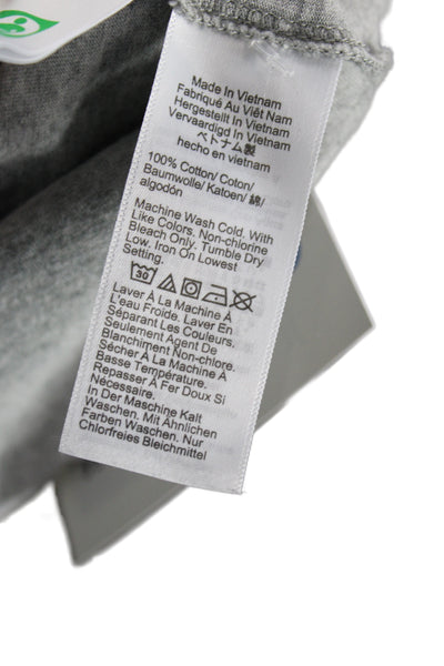 J Crew Mens Basic Gray V-Neck Cotton Short Sleeve T-Shirt Size S