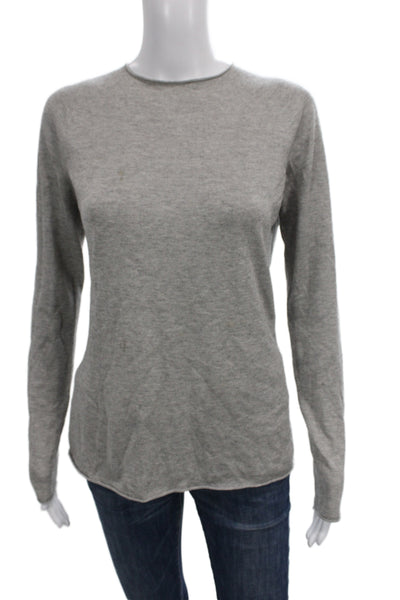 Vince Womens Gray Crew Neck Pullover Sweater Long Sleeve Minimalist Fall Size S