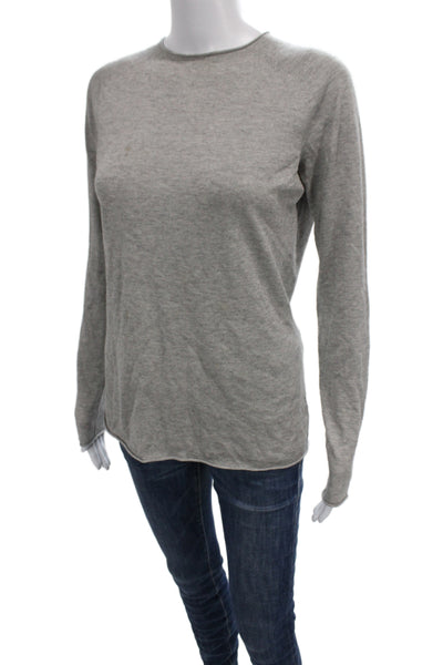 Vince Womens Gray Crew Neck Pullover Sweater Long Sleeve Minimalist Fall Size S